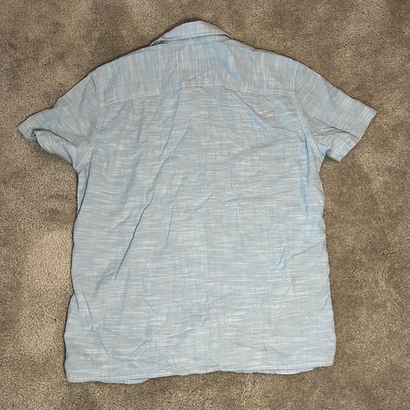 American Eagle Men's M Light Blue Cotton Button-Up Shirt - Picture 3 of 3